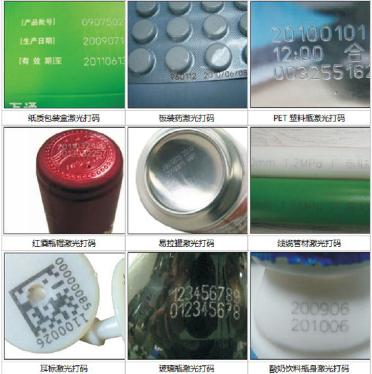 酒水飲料、食品醫藥包裝激光打標